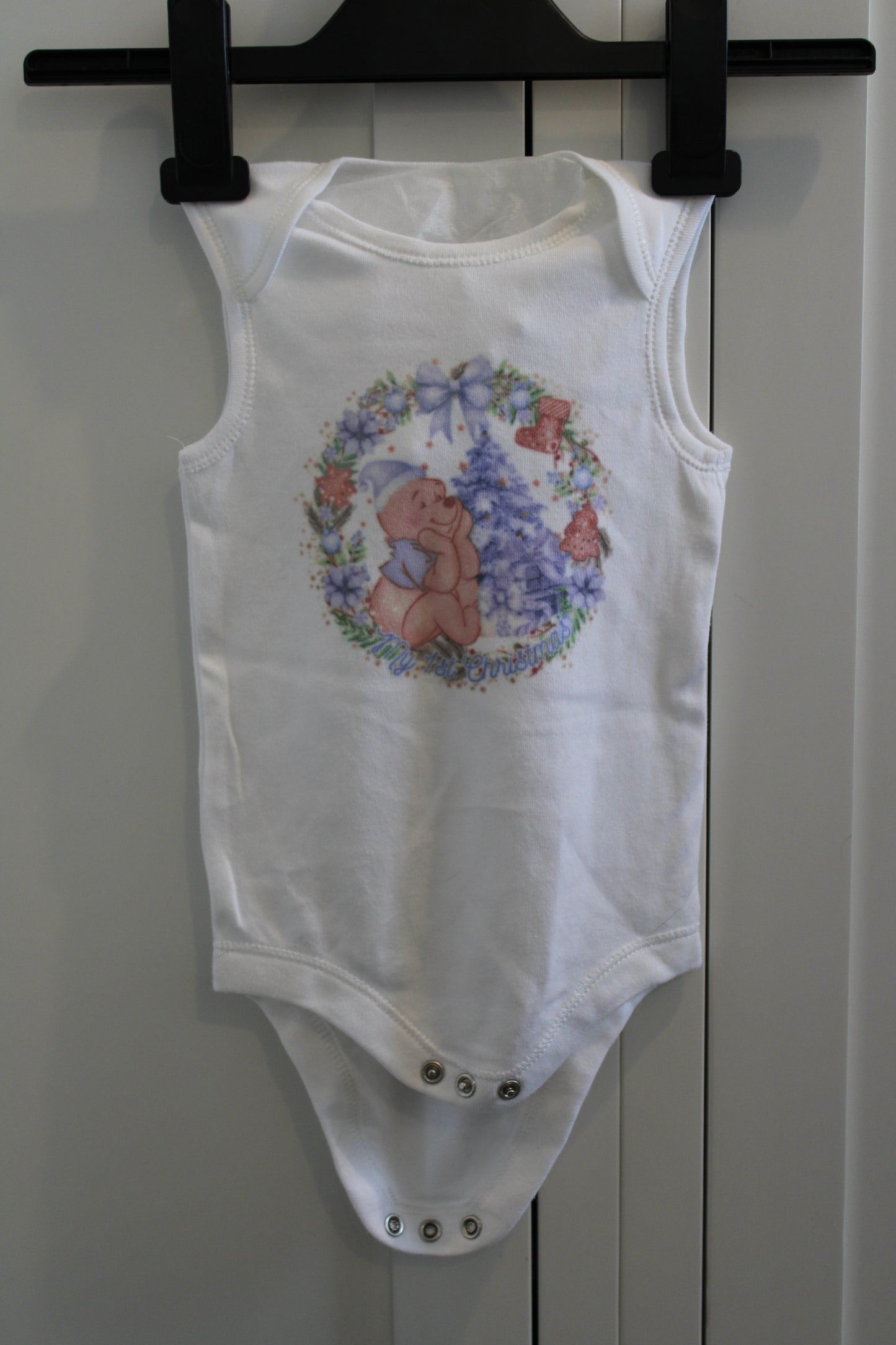 Festive Baby Grow –Pooh design