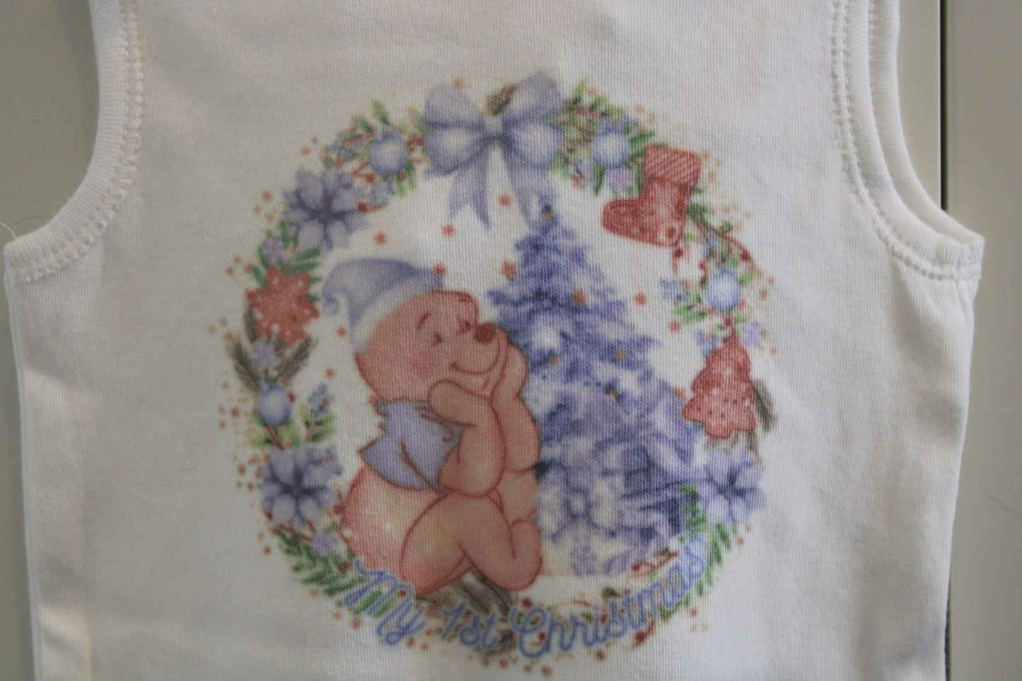 Festive Baby Grow –Pooh design
