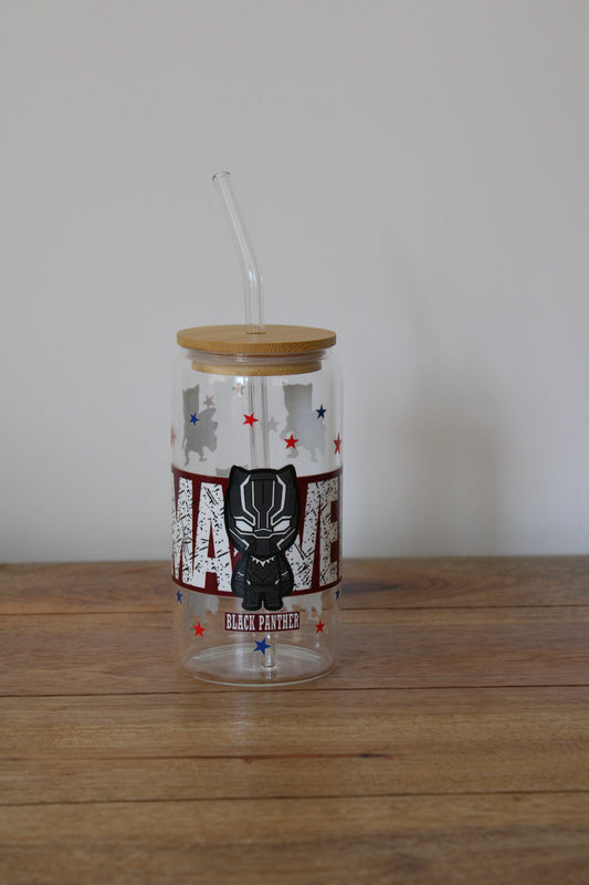 The King of Wakanda 16oz Glass Can